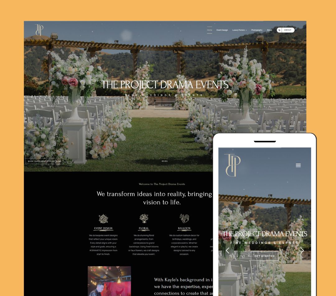 Website for The Project Drama Events